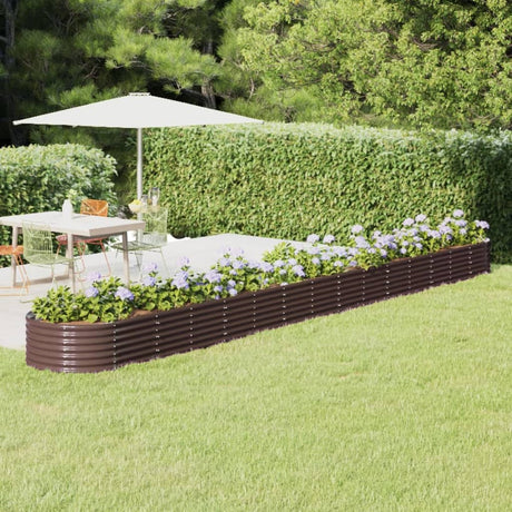 Vidaxx plantekasse 620x80x36 cm galvaniseret stål brun