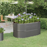 Vidaxx plantekasse 152x80x68 cm galvaniseret stålgrå