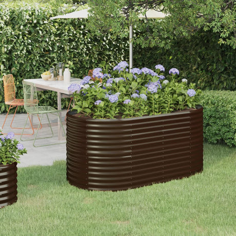 Vidaxx plantekasse 152x80x68 cm galvaniseret stål brun