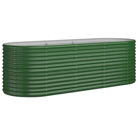 Vidaxx plantekasse 224x80x68 cm galvaniseret stålgrøn