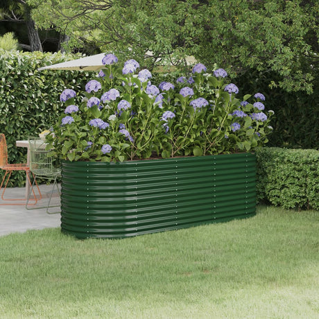 Vidaxx plantekasse 224x80x68 cm galvaniseret stålgrøn