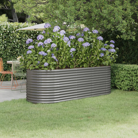 Vidaxx plantekasse 224x80x68 cm galvaniseret stålgrå