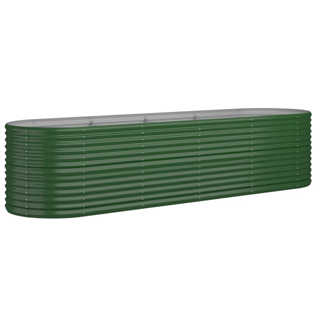 Vidaxx plantekasse 296x80x68 cm galvaniseret stålgrøn