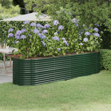 Vidaxx plantekasse 296x80x68 cm galvaniseret stålgrøn