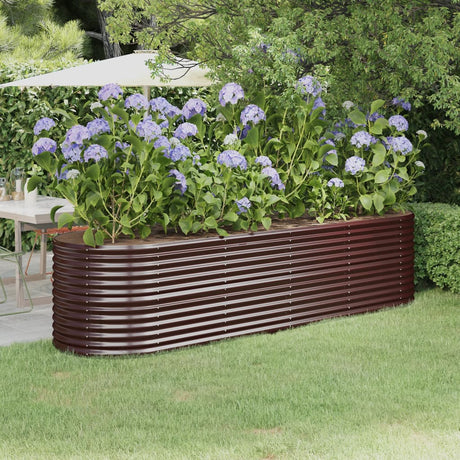 Vidaxx plantekasse 296x80x68 cm galvaniseret stål brun