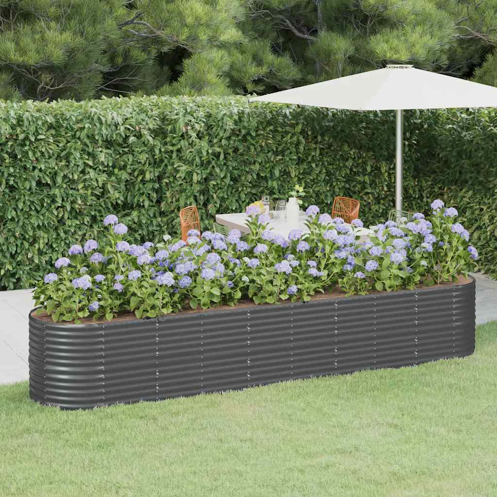 Vidaxx plantekasse 368x80x68 cm galvaniseret stål antracit