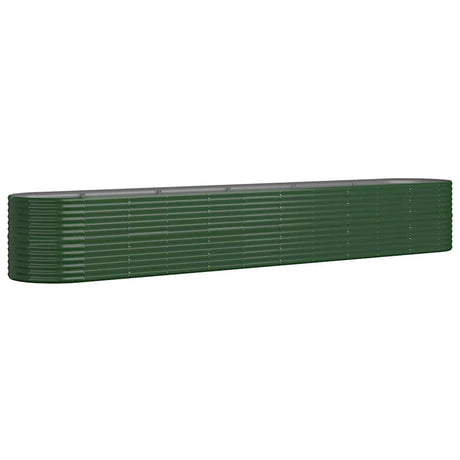 Vidaxl Planning Box 440x80x68 cm pulver -belagt stålgrøn