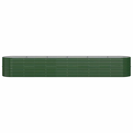 Vidaxl Planning Box 440x80x68 cm pulver -belagt stålgrøn
