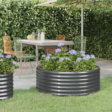 Vidaxx plantekasse 100x100x36 cm galvaniseret stål antracit