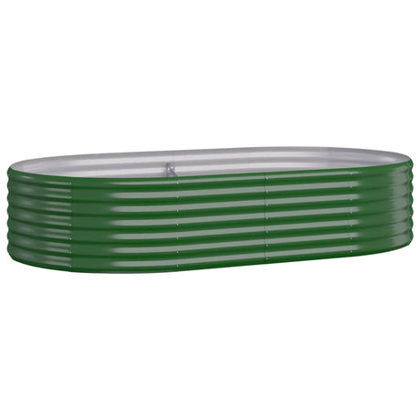 Vidaxl Planning Box 175x100x36 cm pulver -belagt stålgrøn