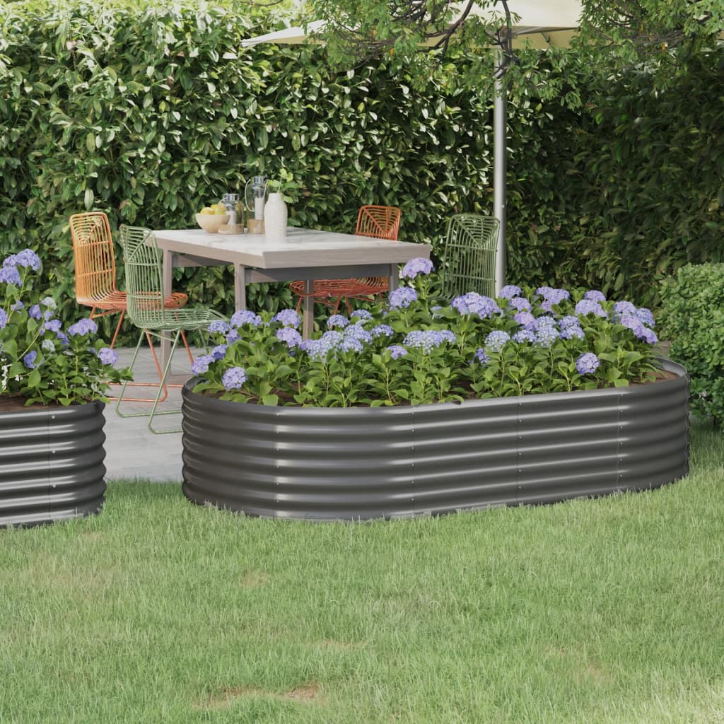 Vidaxx plantekasse 175x100x36 cm galvaniseret stålgrå