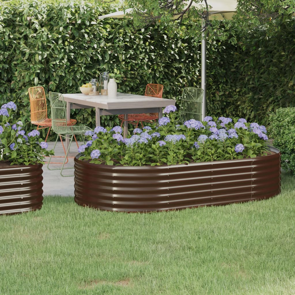 Vidaxx plantekasse 175x100x36 cm galvaniseret stål brun