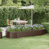 Vidaxx plantekasse 249x100x36 cm galvaniseret stål brun