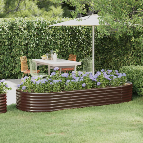Vidaxx plantekasse 249x100x36 cm galvaniseret stål brun