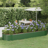 Vidaxx plantekasse 322x100x36 cm galvaniseret stålgrøn