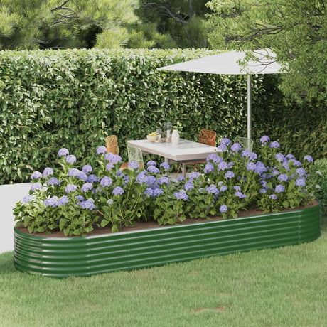 Vidaxx plantekasse 322x100x36 cm galvaniseret stålgrøn
