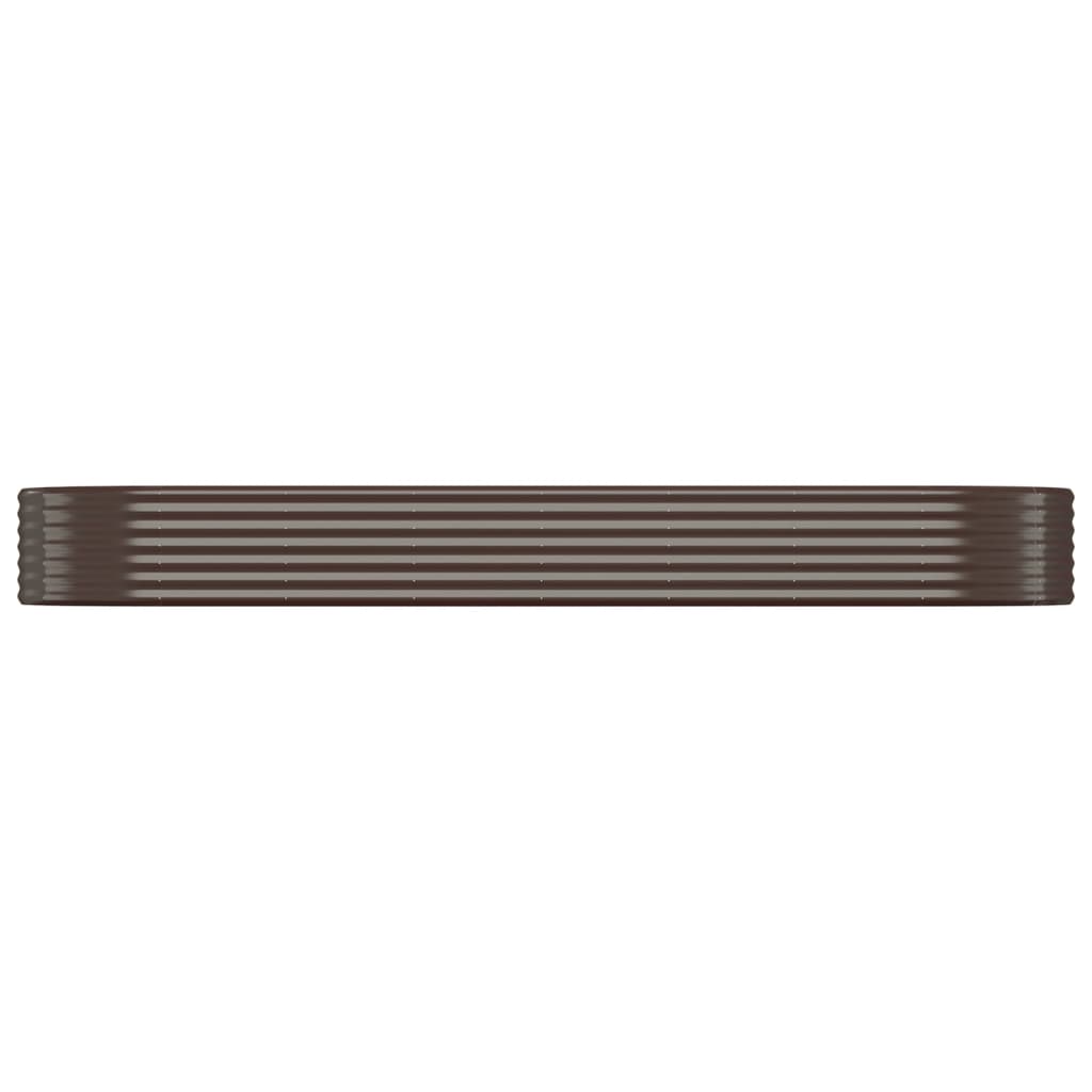 Vidaxl plantenbak 322x100x36 cm gegalvaniseerd staal bruin