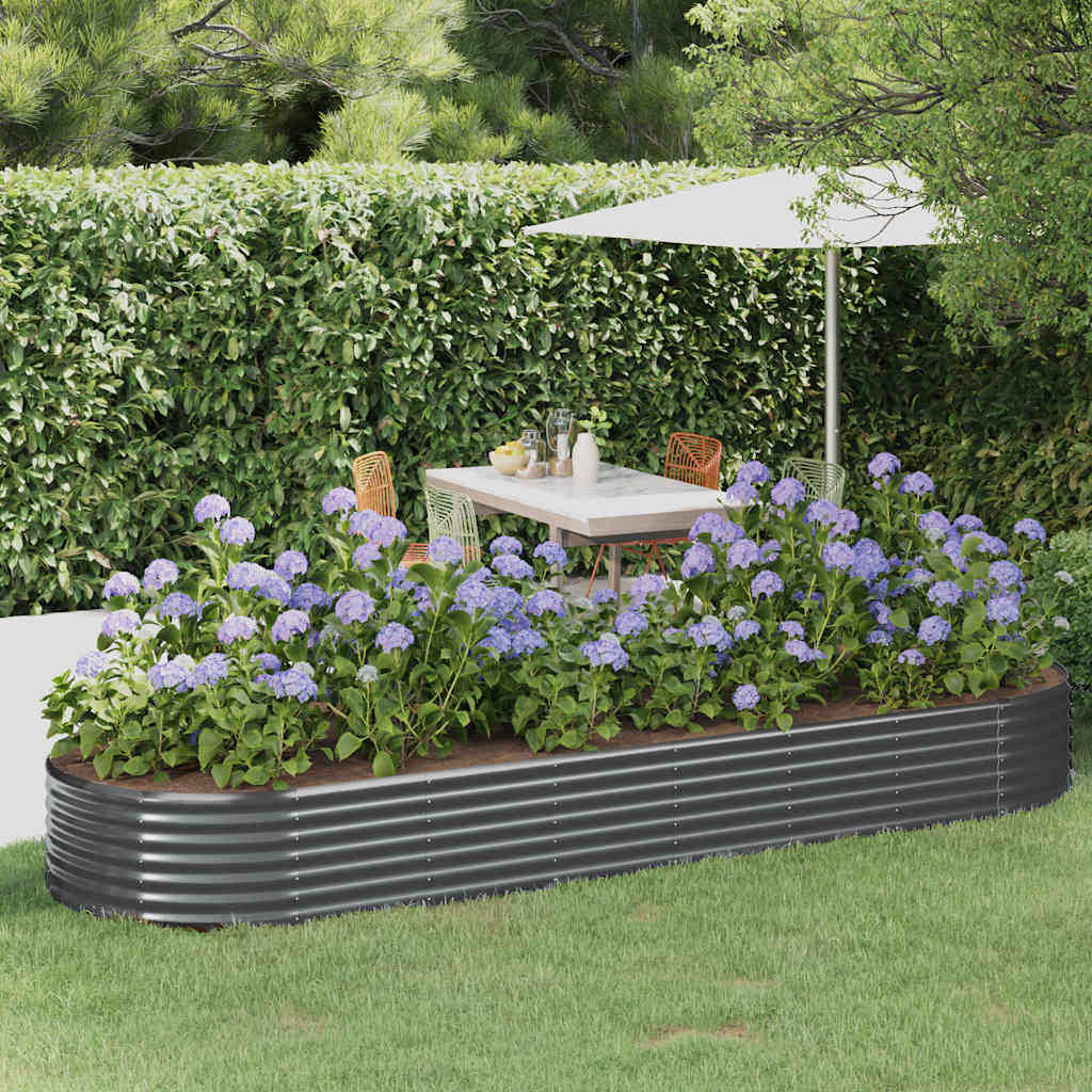 Vidaxx plantekasse 322x100x36 cm galvaniseret stål antracit