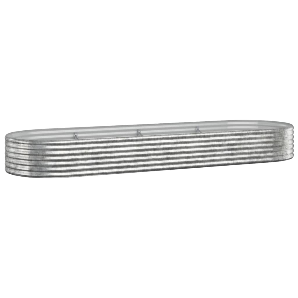 Vidaxx plantekasse 322x100x36 cm galvaniseret stål sølvfarvet