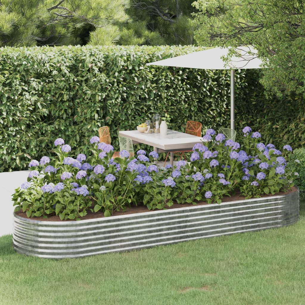 Vidaxx plantekasse 322x100x36 cm galvaniseret stål sølvfarvet