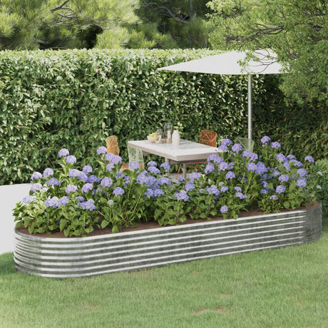 Vidaxx plantekasse 322x100x36 cm galvaniseret stål sølvfarvet
