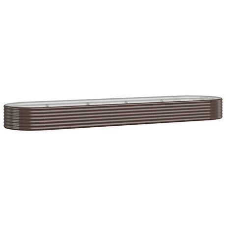 Vidaxl plantenbak 396x100x36 cm gegalvaniseerd staal bruin