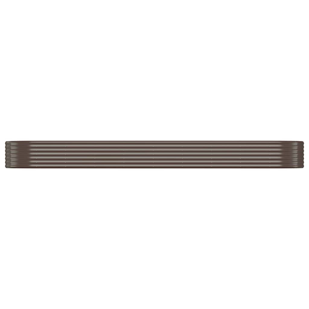 Vidaxl plantenbak 396x100x36 cm gegalvaniseerd staal bruin
