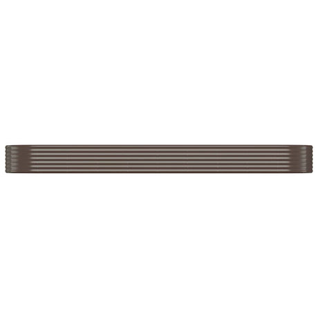 Vidaxl plantenbak 396x100x36 cm gegalvaniseerd staal bruin