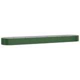 Vidaxl plantenbak 507x100x36 cm gegalvaniseerd staal groen