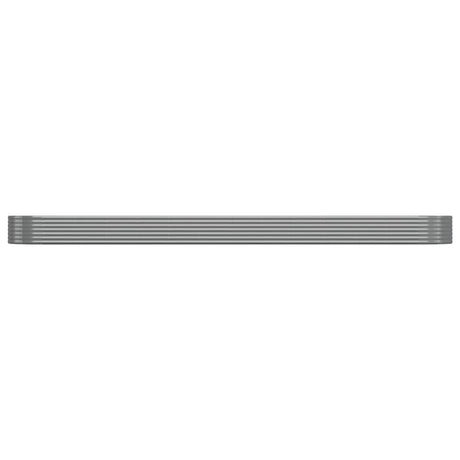 Vidaxl plantenbak 544x100x36 cm gegalvaniseerd staal grijs