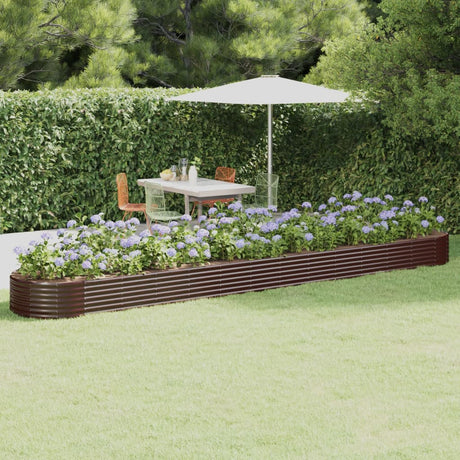 Vidaxx plantekasse 544x100x36 cm galvaniseret stål brun