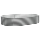 Vidaxl plantenbak 214x140x36 cm gegalvaniseerd staal grijs