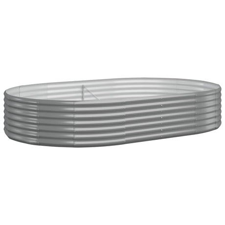 Vidaxl plantenbak 214x140x36 cm gegalvaniseerd staal grijs