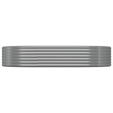 Vidaxl plantenbak 214x140x36 cm gegalvaniseerd staal grijs