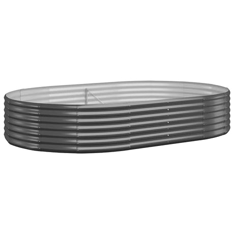 Vidaxl plantebak 214x140x36 cm galvaniseret stål antracietfarvet