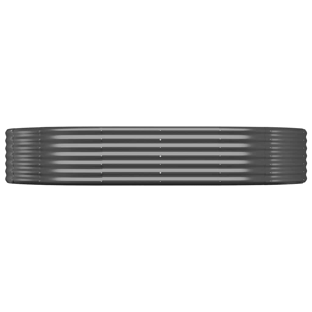 Vidaxl plantebak 214x140x36 cm galvaniseret stål antracietfarvet