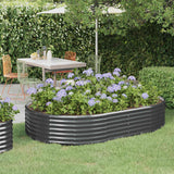 Vidaxl plantebak 214x140x36 cm galvaniseret stål antracietfarvet