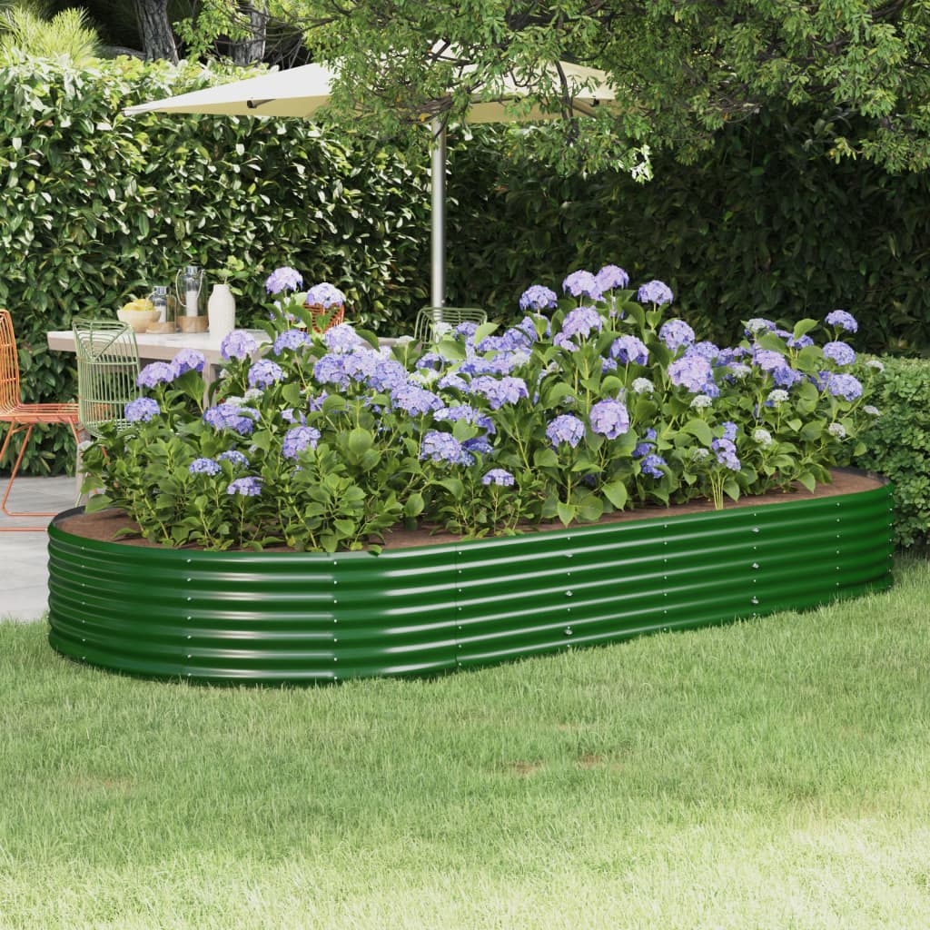 Vidaxx plantekasse 296x140x36 cm galvaniseret stålgrøn