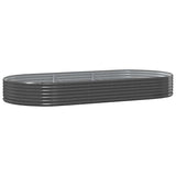 Vidaxl verhoogde tuinbak gegalvaniseerd staal 296x140x36 cm antraciet
