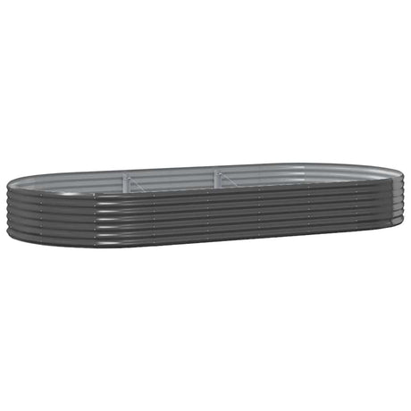 Vidaxl verhoogde tuinbak gegalvaniseerd staal 296x140x36 cm antraciet