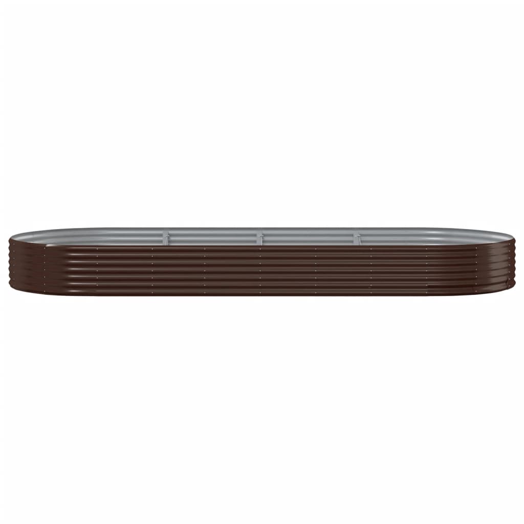 Vidaxl plantenbak 373x140x36 cm gegalvaniseerd staal bruin