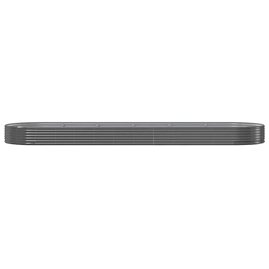 Vidaxl plantenbak 523x140x36 cm gegalvaniseerd staal antracietkleurig