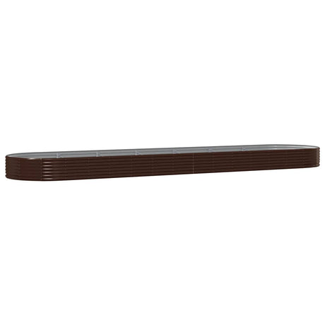 Vidaxl plantenbak 600x140x36 cm gegalvaniseerd staal bruin
