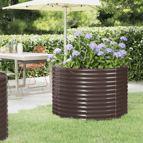 Vidaxx plantekasse 100x100x68 cm galvaniseret stål brun