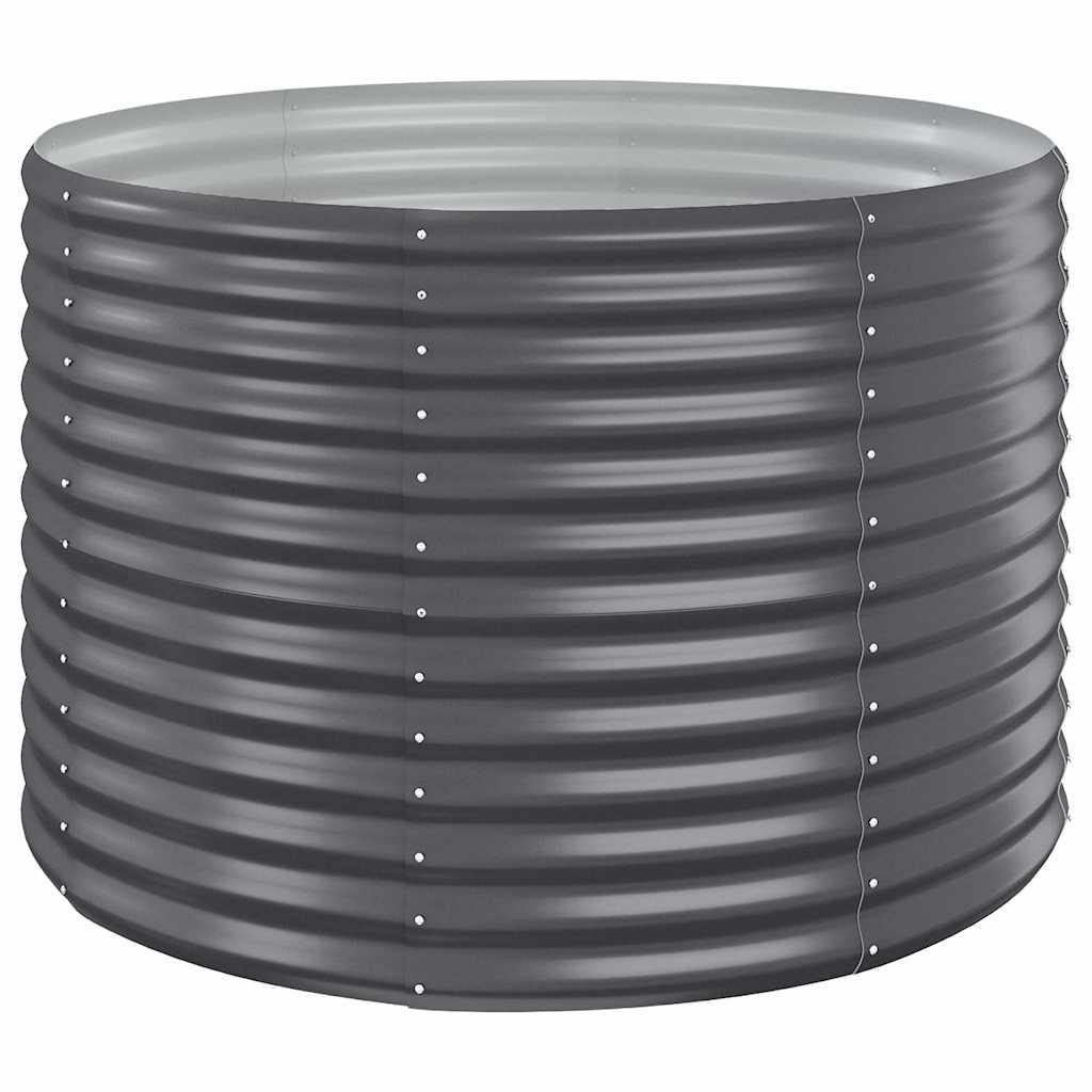 Vidaxl plantenbak 100x100x68 cm gegalvaniseerd staal antracietkleurig