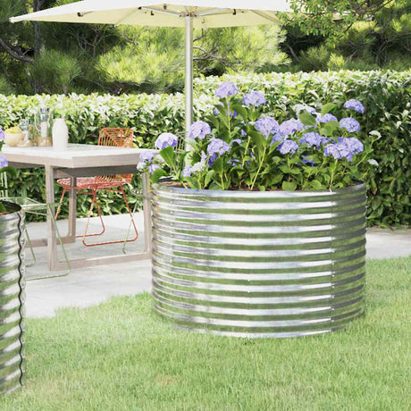 Vidaxx plantekasse 100x100x68 cm galvaniseret stål sølvfarvet