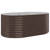 Vidaxl plantenbak 175x100x68 cm gepoedercoat staal bruin