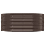 Vidaxl plantenbak 175x100x68 cm gepoedercoat staal bruin