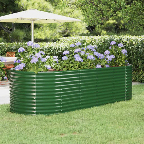 Vidaxx plantekasse 249x100x68 cm galvaniseret stålgrøn