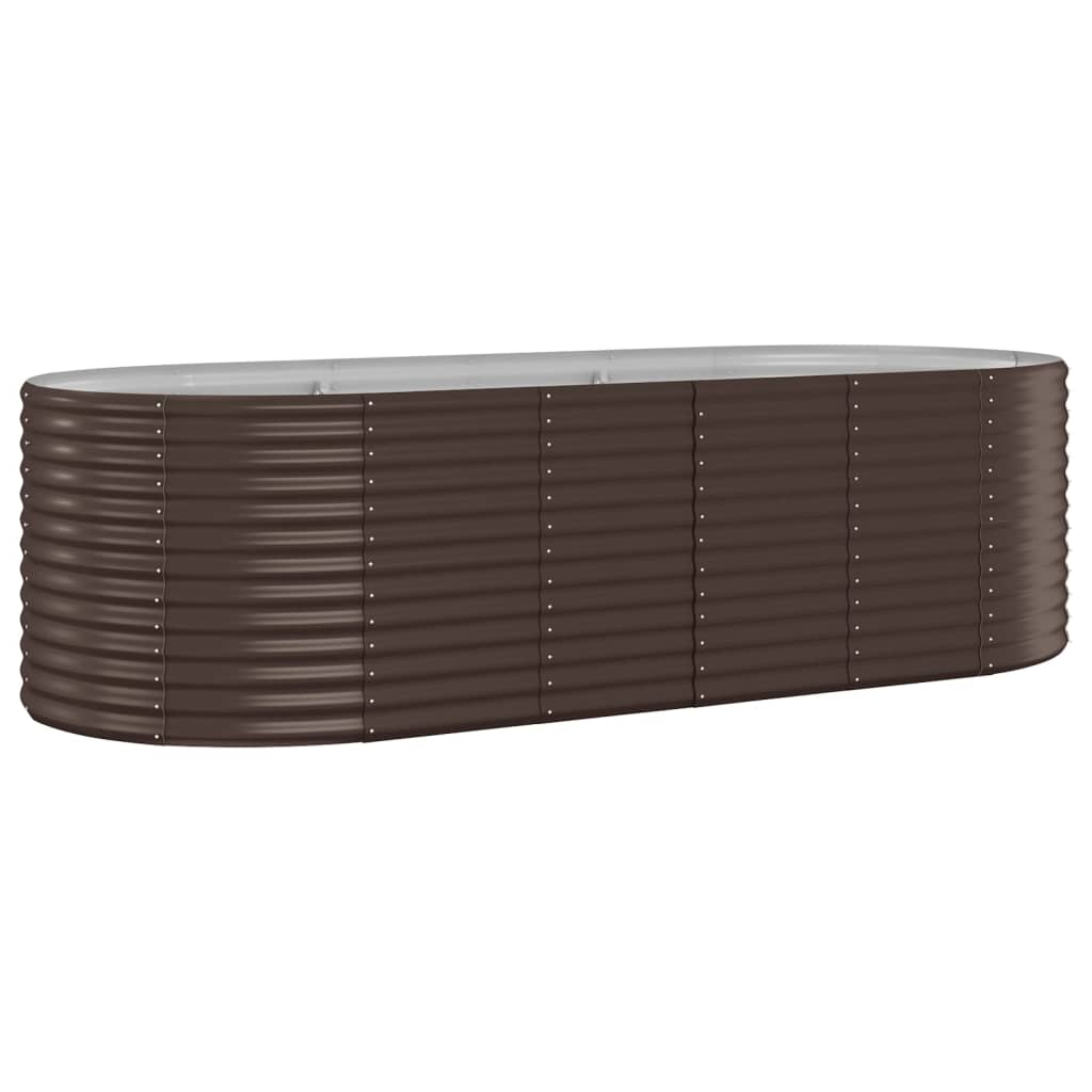 Vidaxx plantekasse 249x100x68 cm galvaniseret stål brun